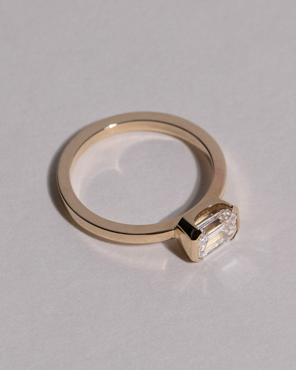 Marquise Shaped Three Stone Lab Grown Diamond Engagement Ring