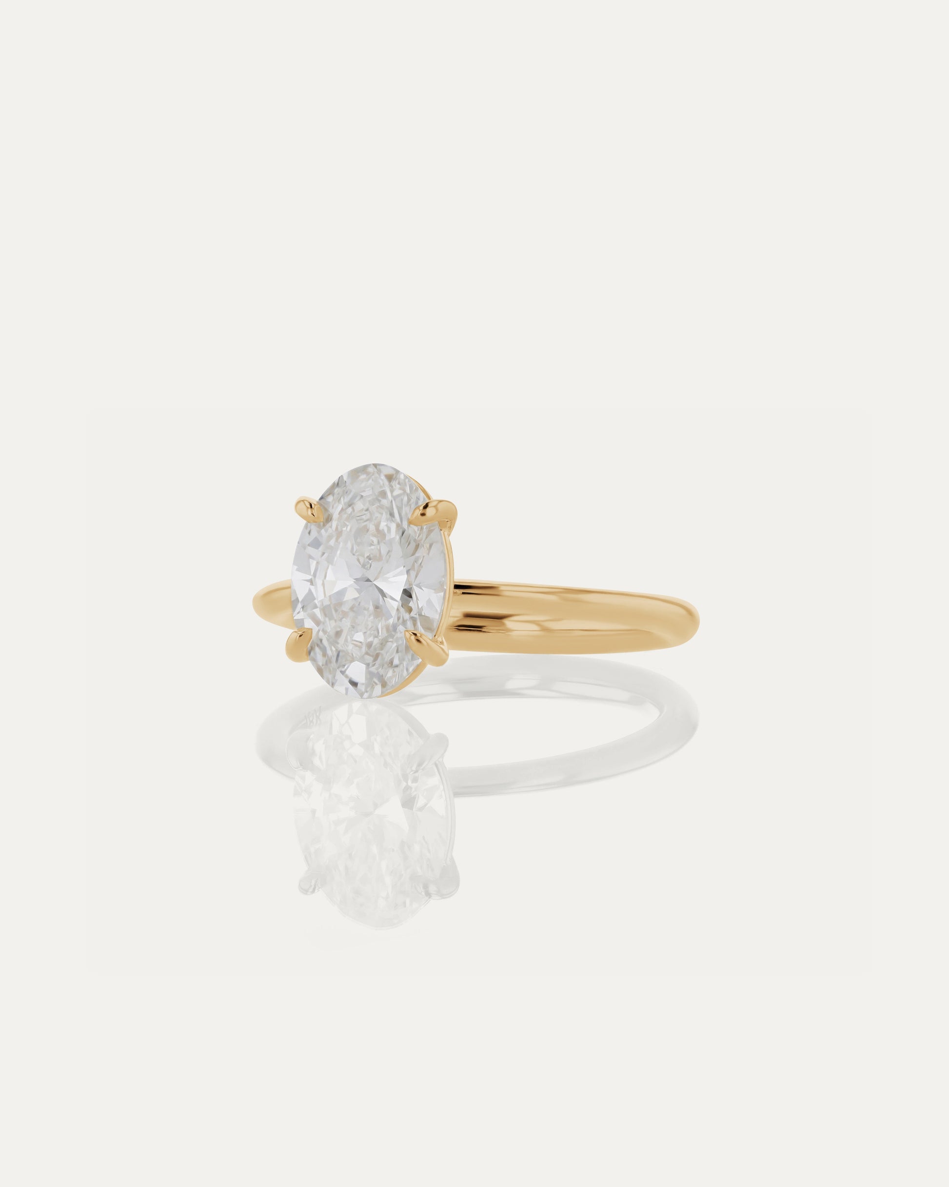 Marquise Shaped Three Stone Lab Grown Diamond Engagement Ring