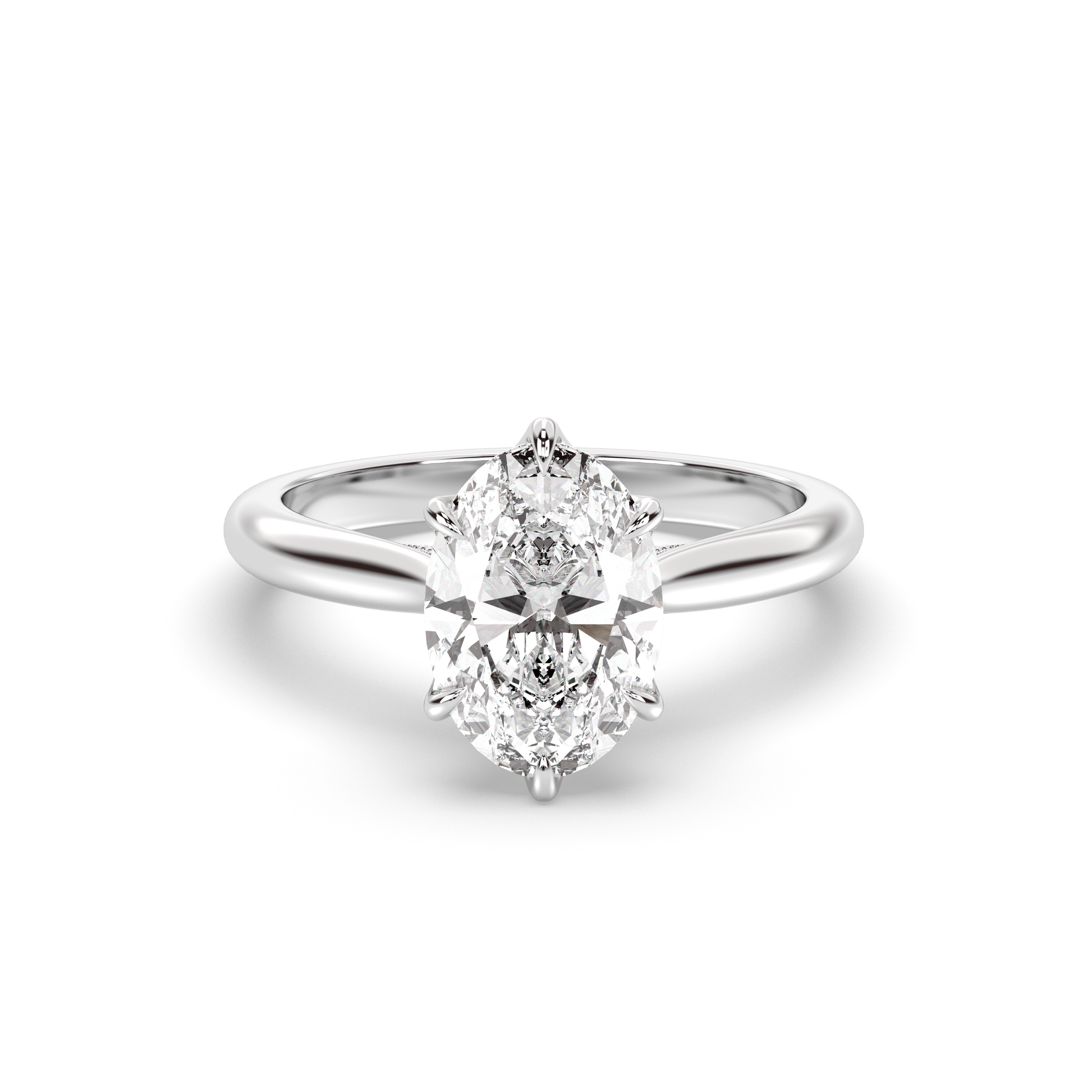Marquise Shaped Three Stone Lab Grown Diamond Engagement Ring