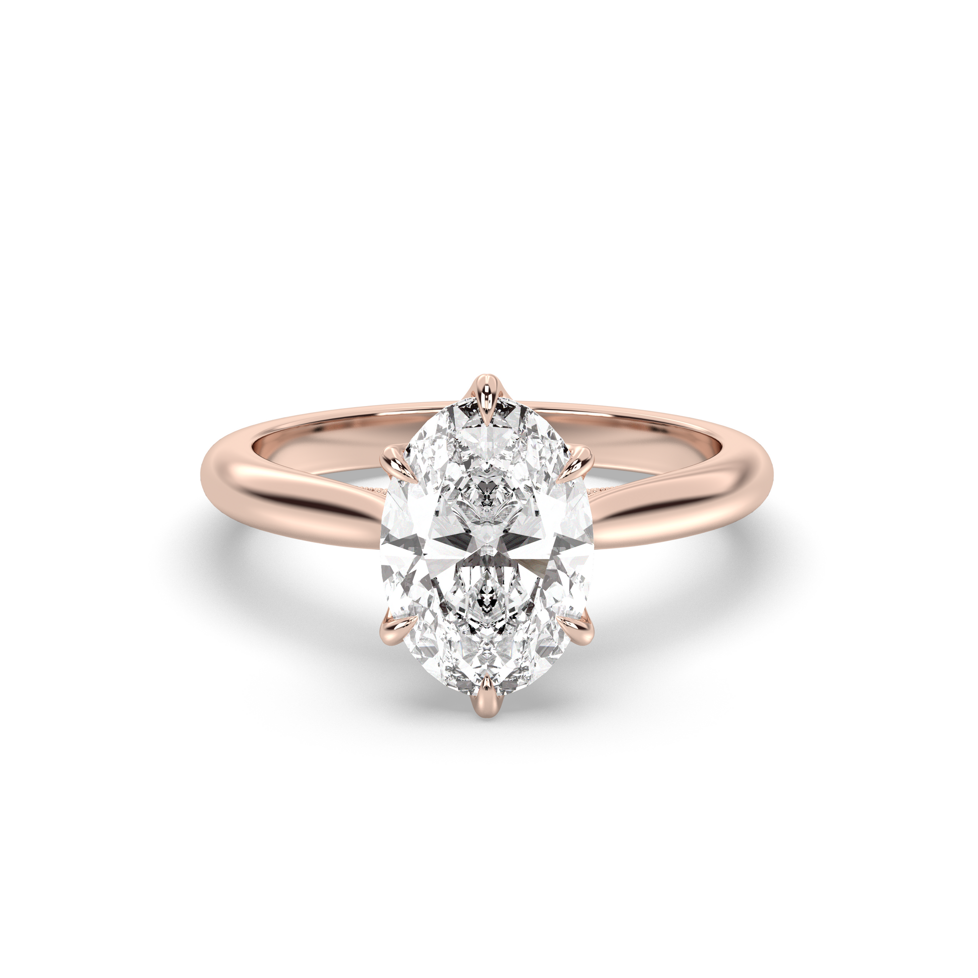 Marquise Shaped Three Stone Lab Grown Diamond Engagement Ring
