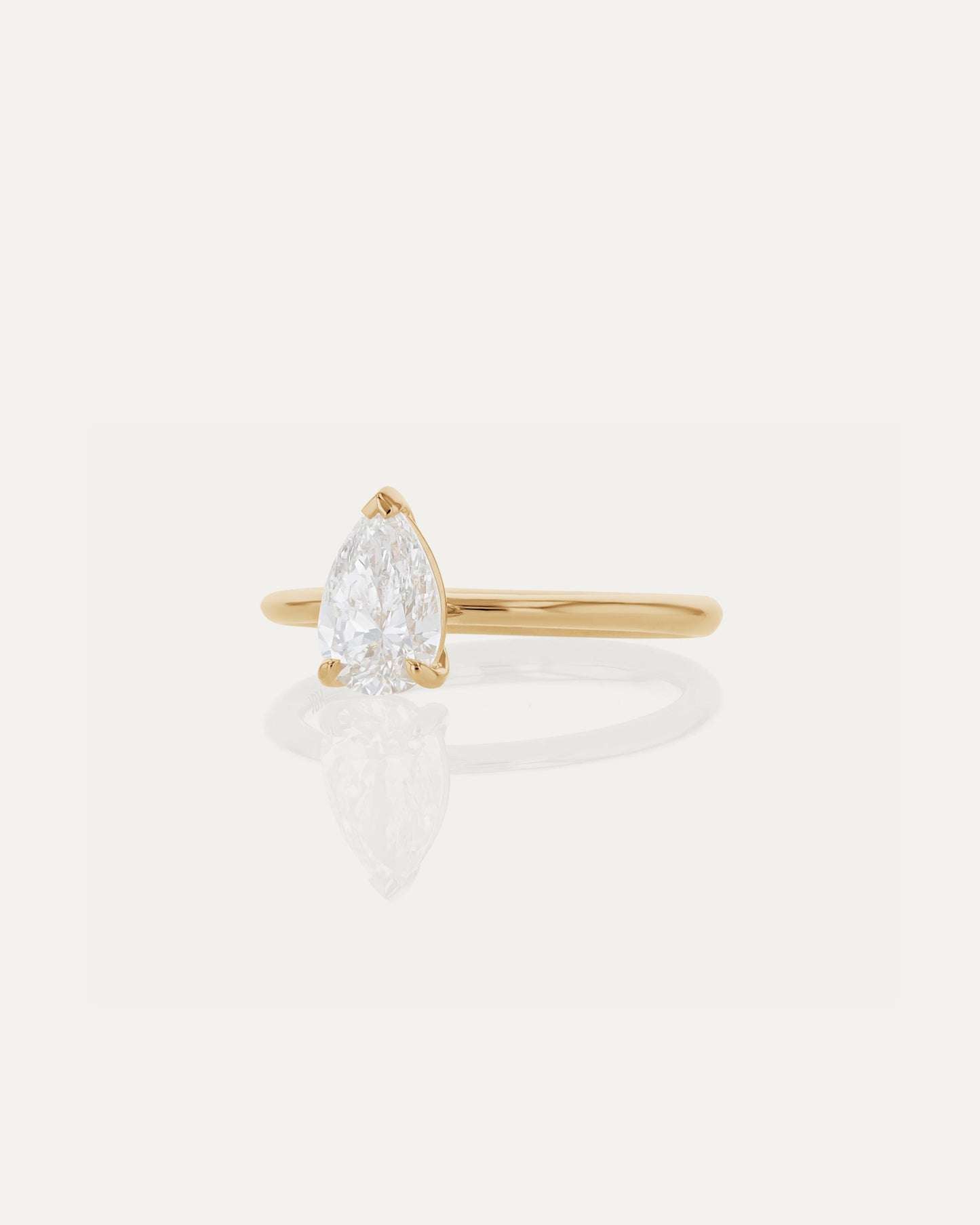 Marquise Shaped Three Stone Lab Grown Diamond Engagement Ring