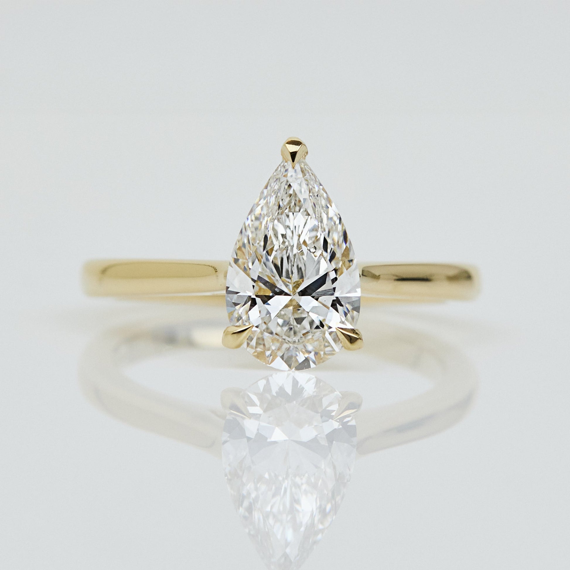 Marquise Shaped Three Stone Lab Grown Diamond Engagement Ring