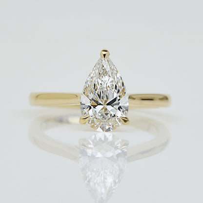 Marquise Shaped Three Stone Lab Grown Diamond Engagement Ring