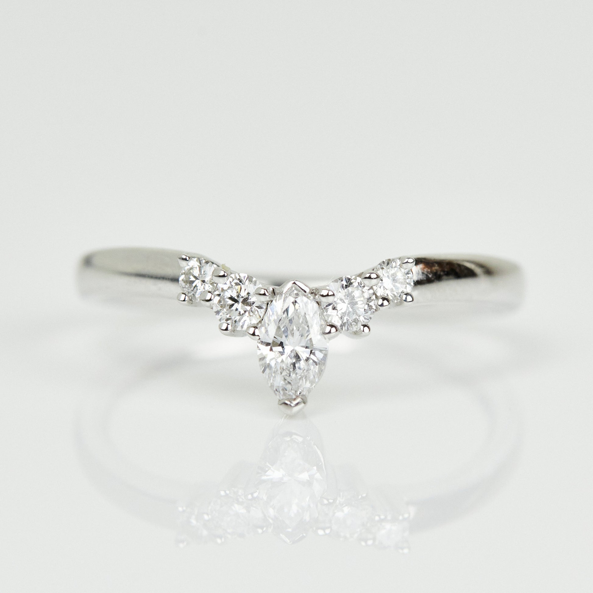 0.25 TCW Round Shaped Half Eternity Lab Grown Diamond Wedding Band