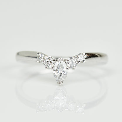 0.25 TCW Round Shaped Half Eternity Lab Grown Diamond Wedding Band