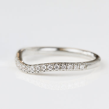 0.25 TCW Round Shaped Half Eternity Lab Grown Diamond Wedding Band