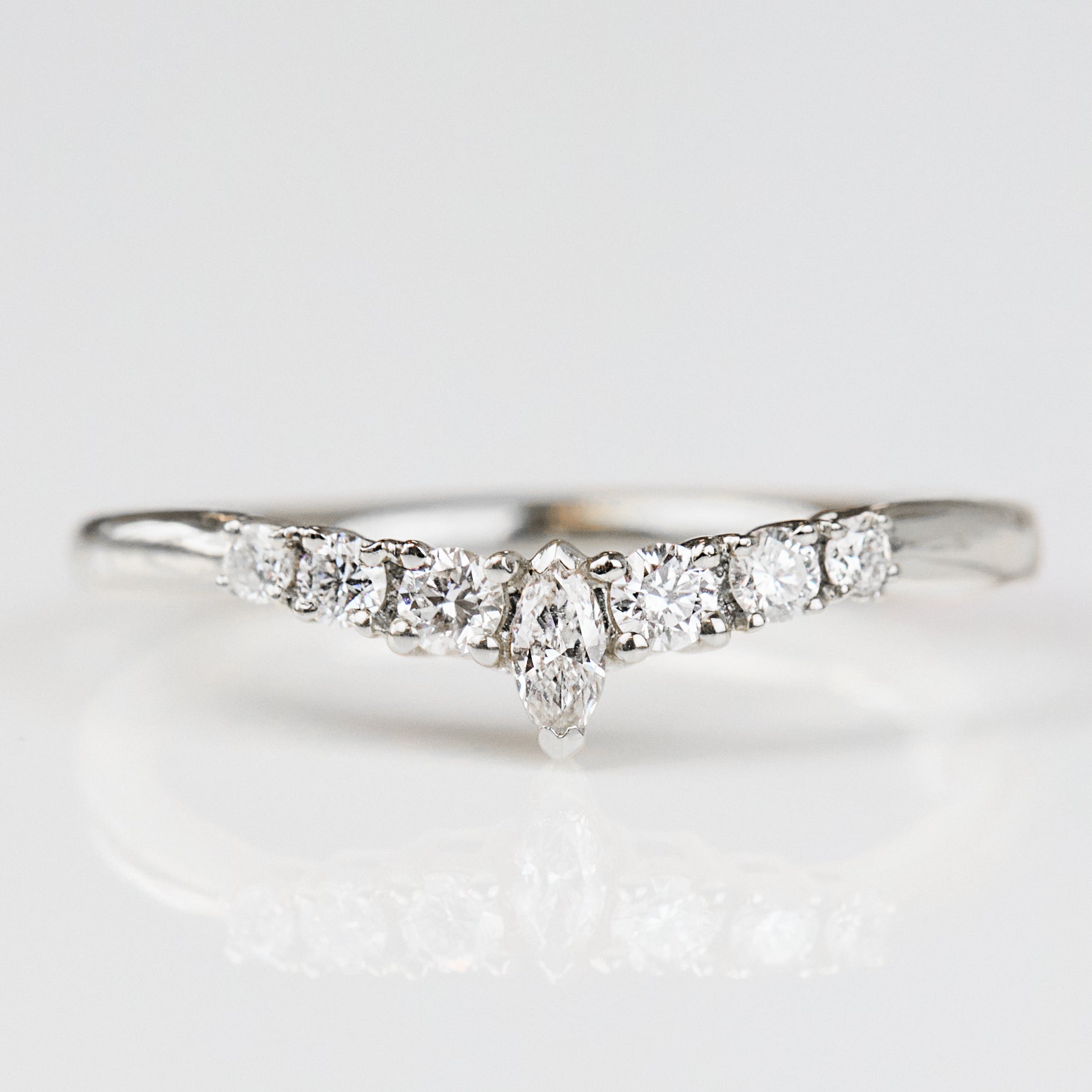 0.25 TCW Round Shaped Half Eternity Lab Grown Diamond Wedding Band