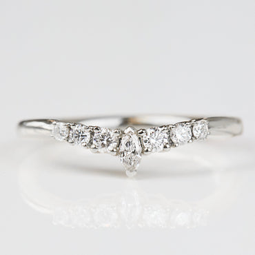 0.25 TCW Round Shaped Half Eternity Lab Grown Diamond Wedding Band