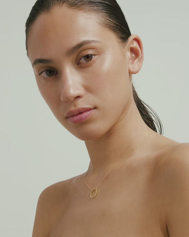 0.135 CT Round Ring Pendant Lab Grown Diamond Necklace