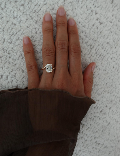 2.5 CT Elongated Cushion Cut Solitaire Rapture Lab Grown Engagement Ring