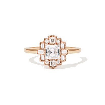 Marquise Shaped Three Stone Lab Grown Diamond Engagement Ring