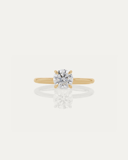 Marquise Shaped Three Stone Lab Grown Diamond Engagement Ring