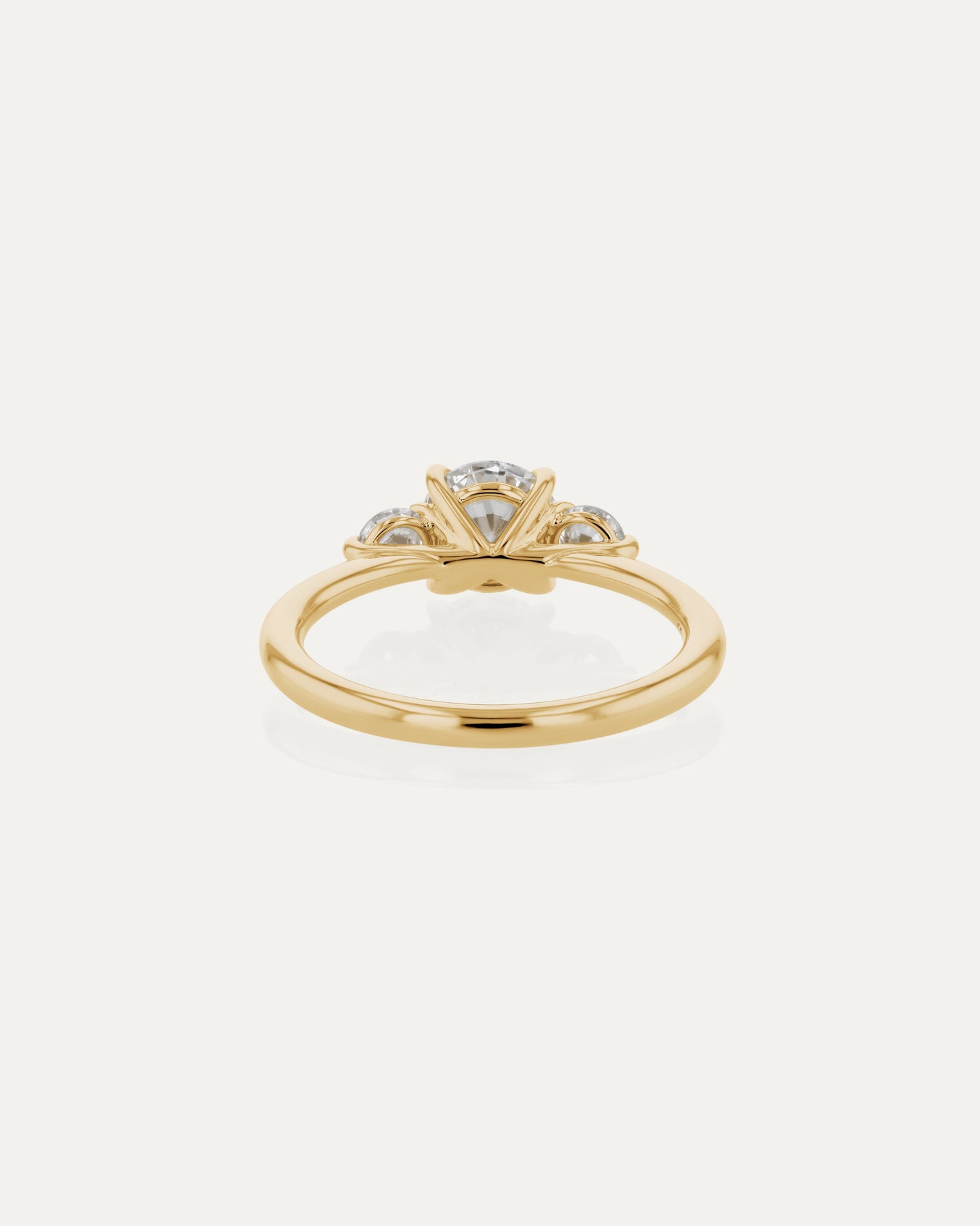 Marquise Shaped Three Stone Lab Grown Diamond Engagement Ring