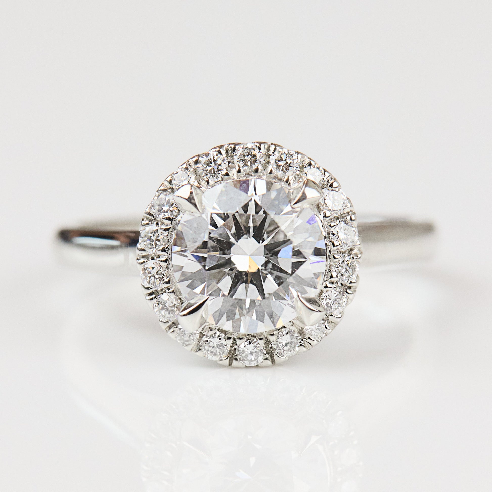 Marquise Shaped Three Stone Lab Grown Diamond Engagement Ring