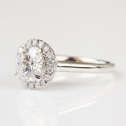 Marquise Shaped Three Stone Lab Grown Diamond Engagement Ring