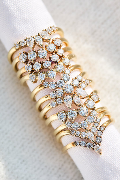 0.25 TCW Round Shaped Half Eternity Lab Grown Diamond Wedding Band