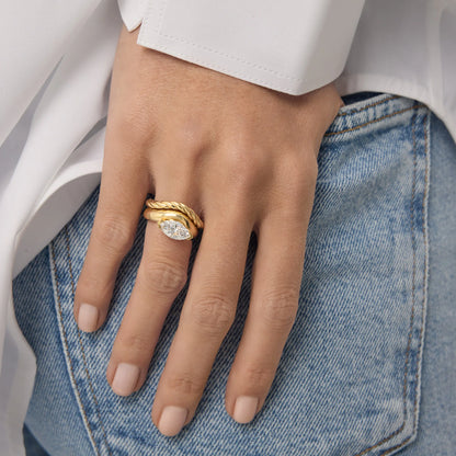 Timeless Twisted Gold Wedding Band