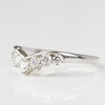 0.25 TCW Round Shaped Half Eternity Lab Grown Diamond Wedding Band