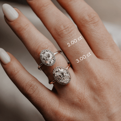 Marquise Shaped Three Stone Lab Grown Diamond Engagement Ring