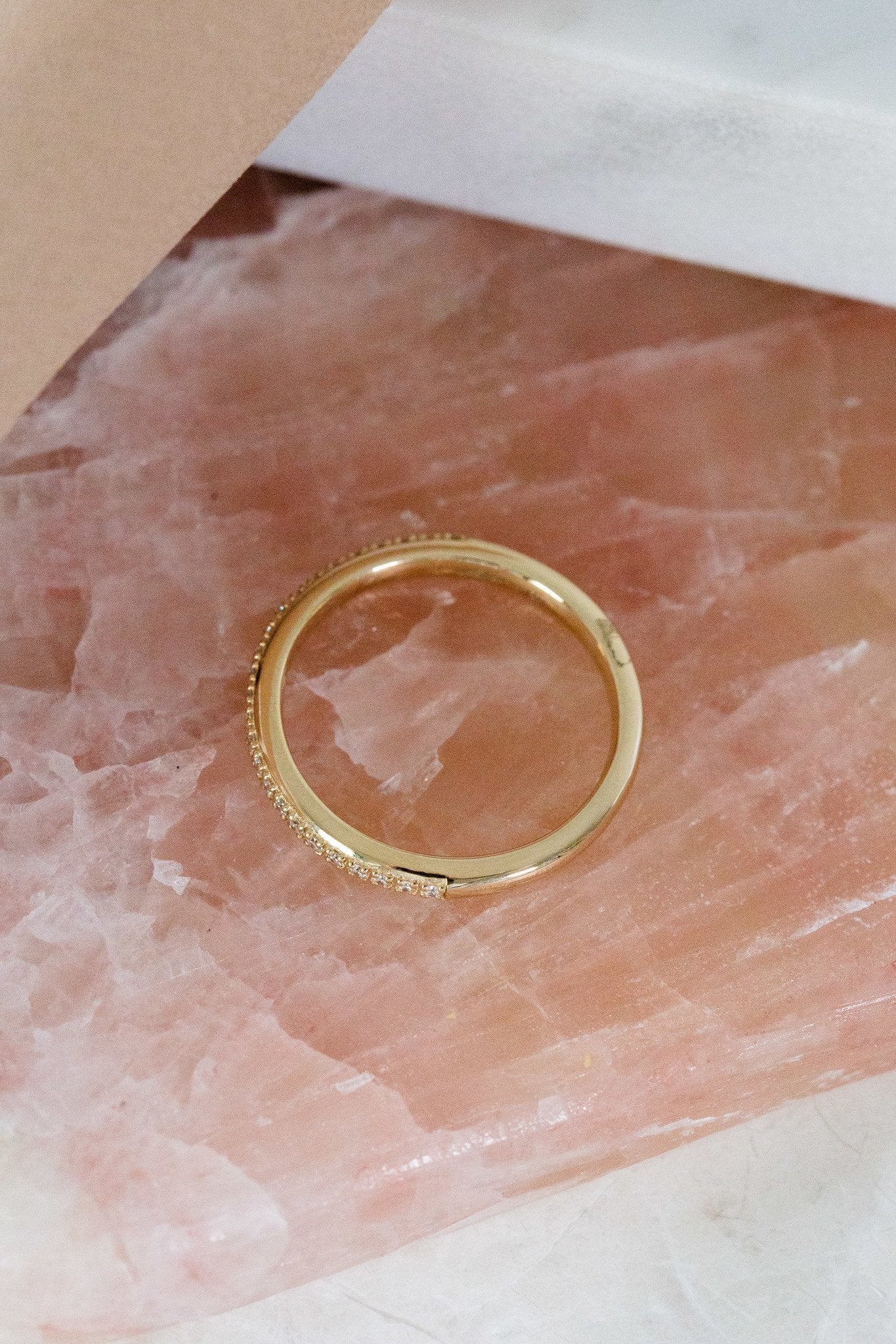 0.25 TCW Round Shaped Half Eternity Lab Grown Diamond Wedding Band