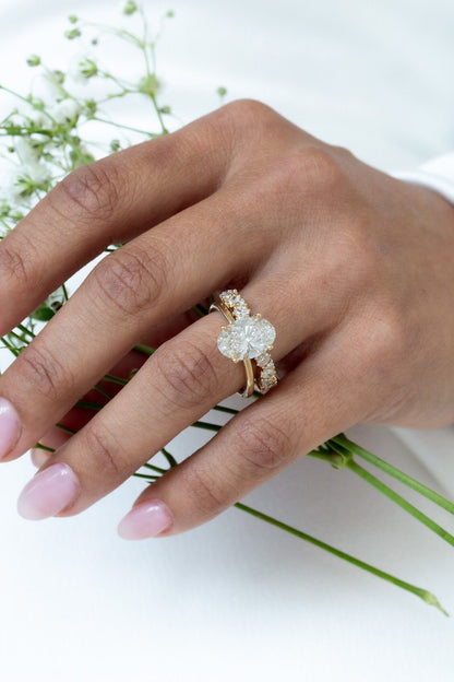 0.25 TCW Round Shaped Half Eternity Lab Grown Diamond Wedding Band