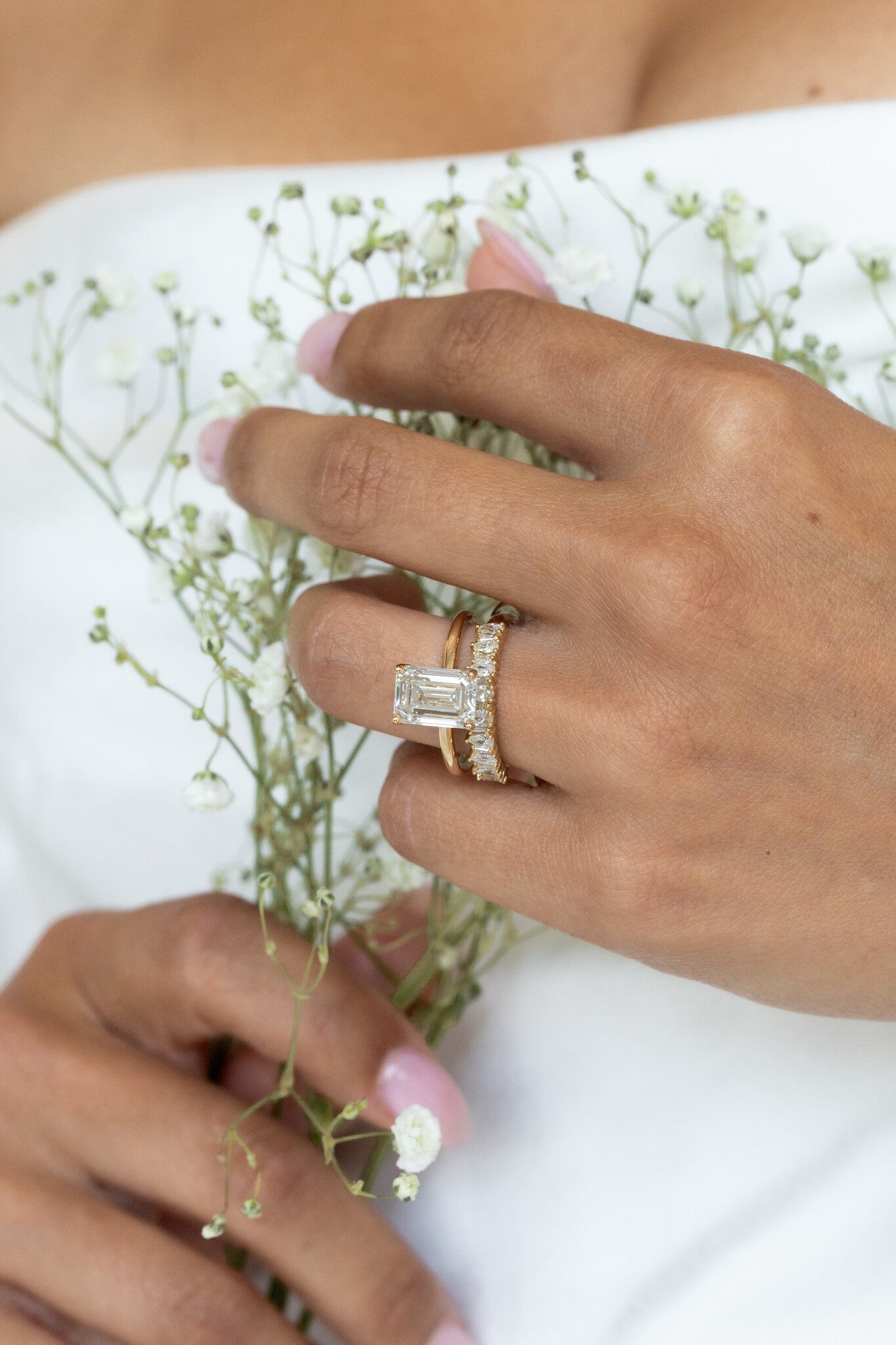 0.25 TCW Round Shaped Half Eternity Lab Grown Diamond Wedding Band