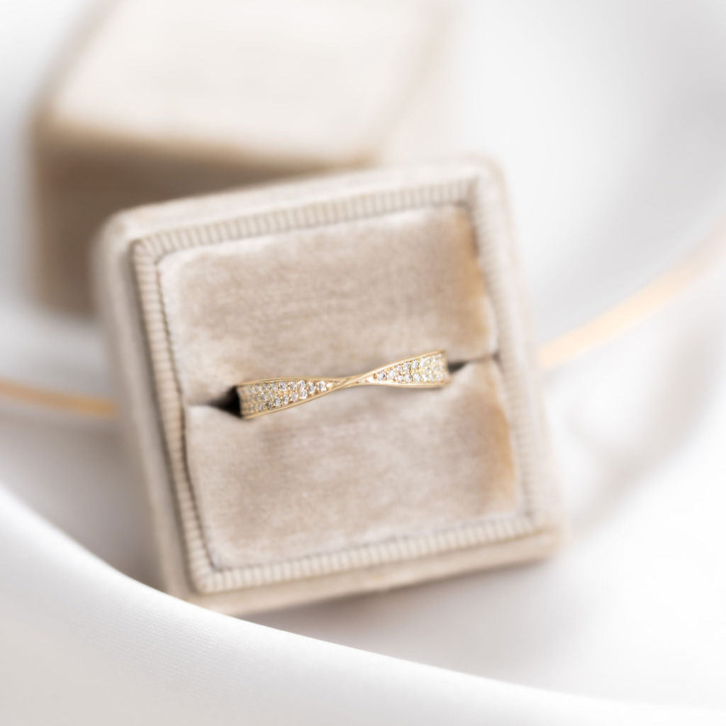 0.25 TCW Round Shaped Half Eternity Lab Grown Diamond Wedding Band