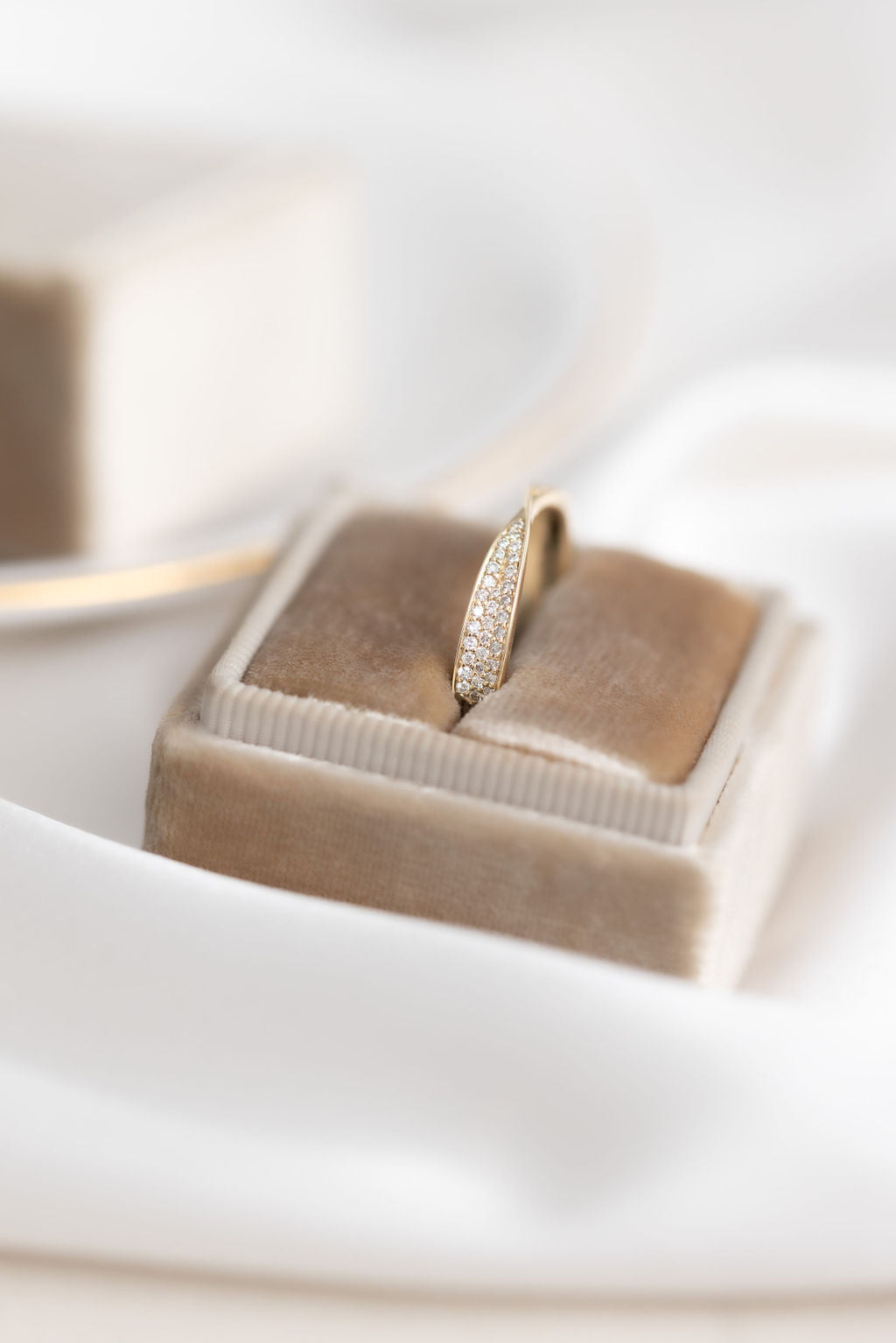 0.25 TCW Round Shaped Half Eternity Lab Grown Diamond Wedding Band