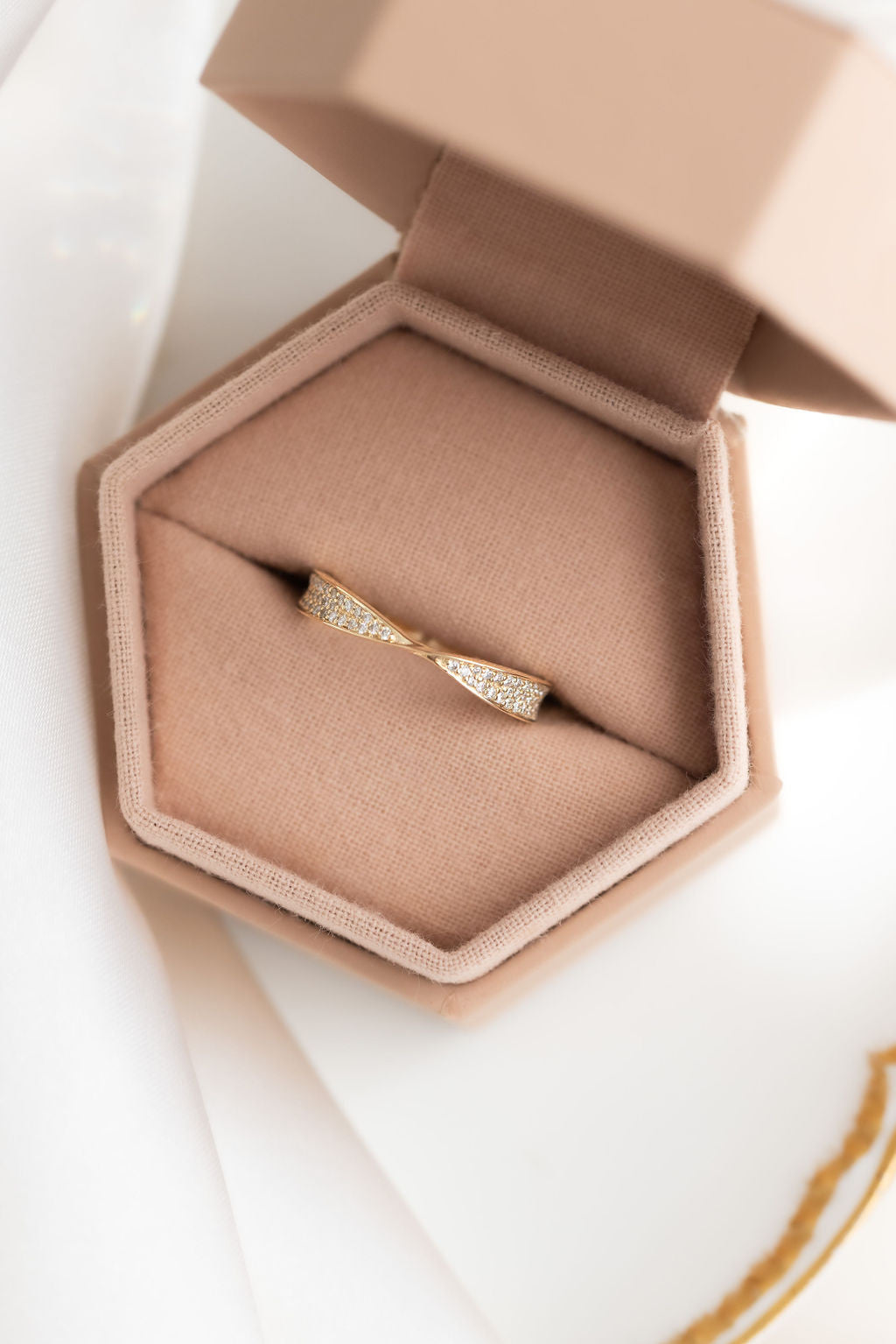 0.25 TCW Round Shaped Half Eternity Lab Grown Diamond Wedding Band