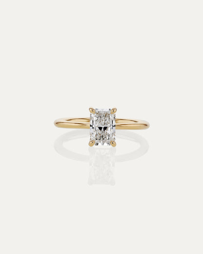Marquise Shaped Three Stone Lab Grown Diamond Engagement Ring