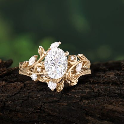 Marquise Shaped Three Stone Lab Grown Diamond Engagement Ring