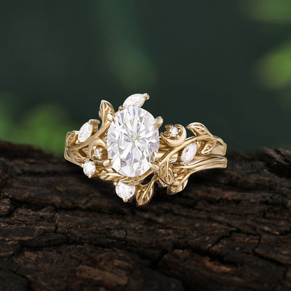 Marquise Shaped Three Stone Lab Grown Diamond Engagement Ring