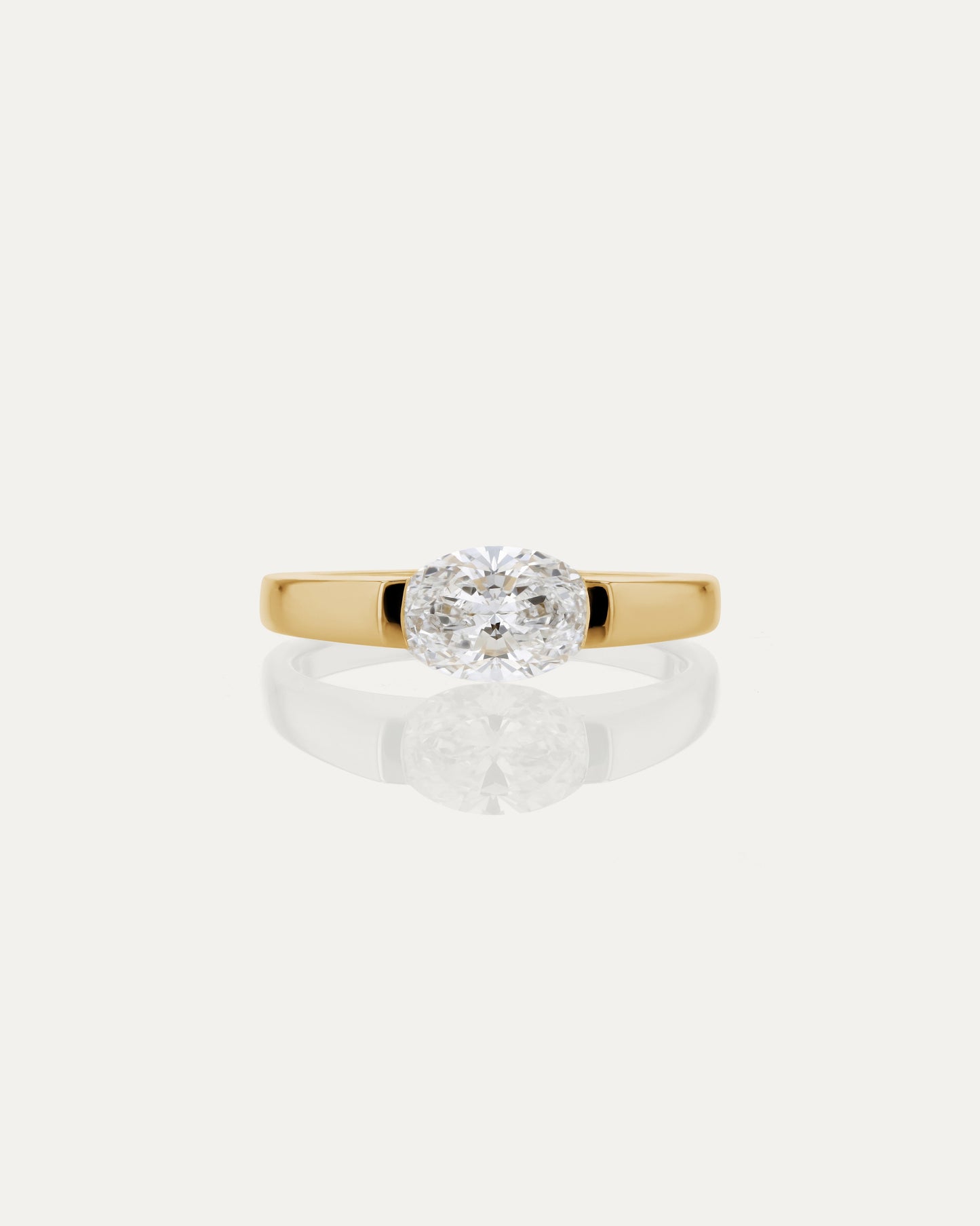 Marquise Shaped Three Stone Lab Grown Diamond Engagement Ring