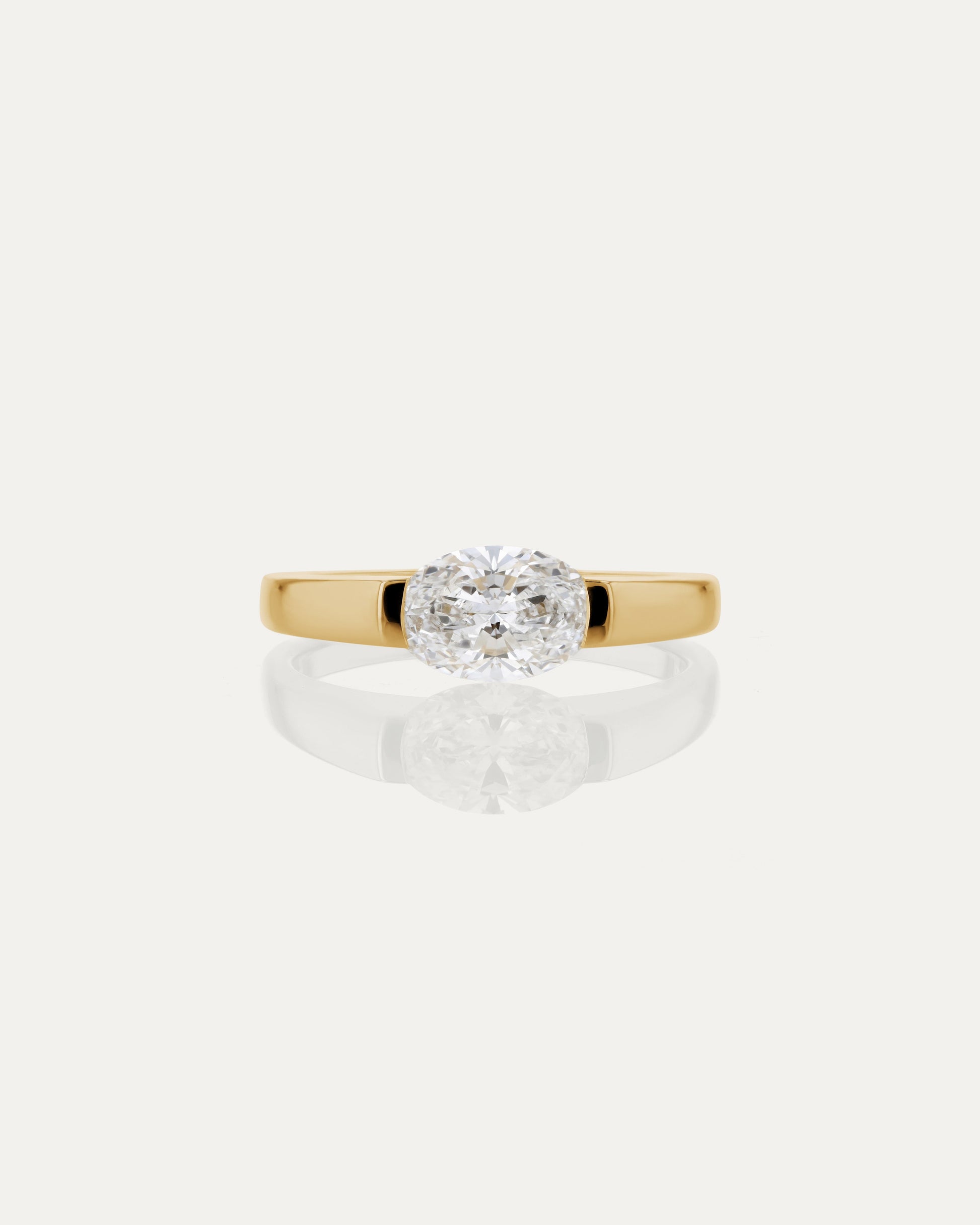 Marquise Shaped Three Stone Lab Grown Diamond Engagement Ring