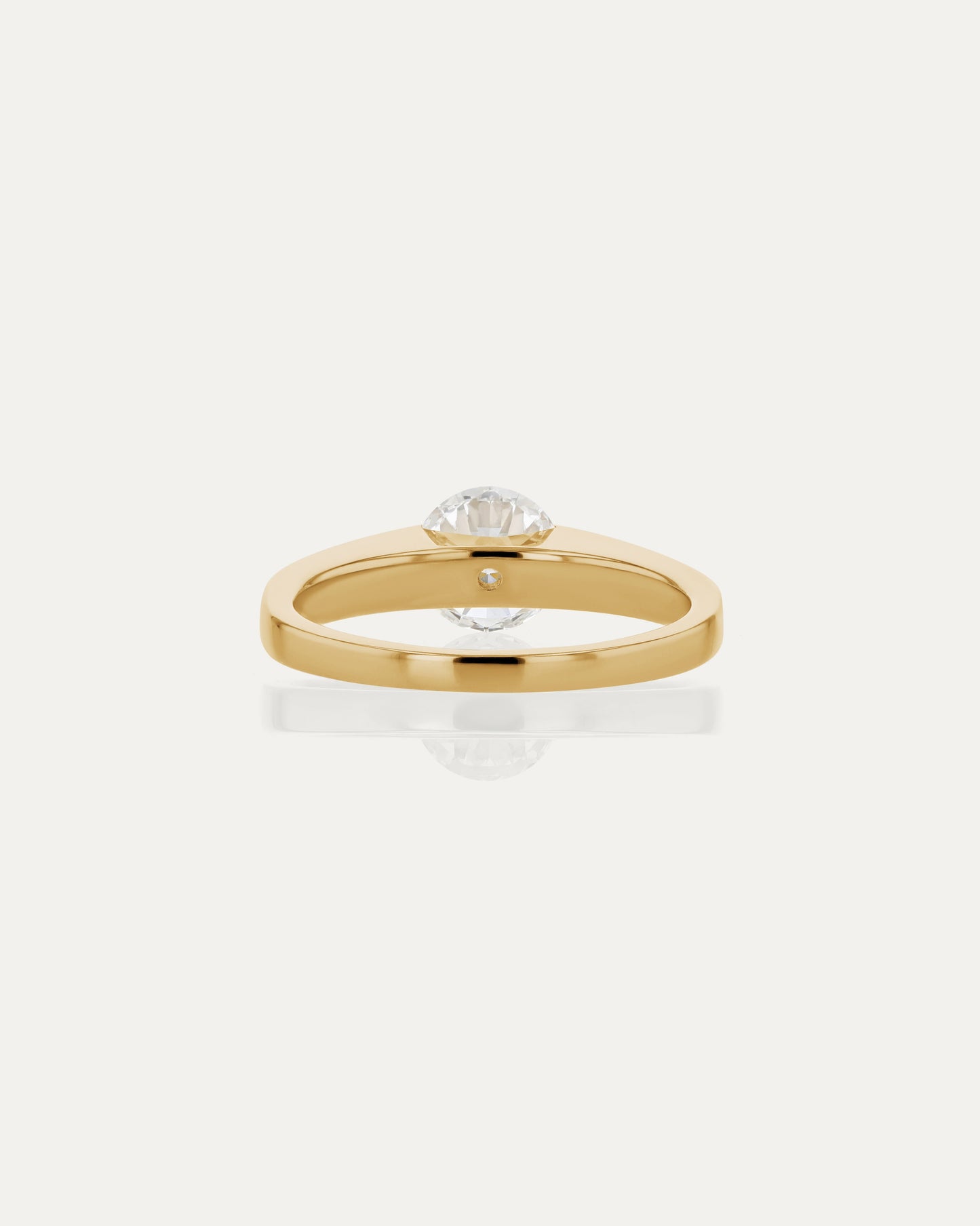 Marquise Shaped Three Stone Lab Grown Diamond Engagement Ring