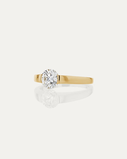 Marquise Shaped Three Stone Lab Grown Diamond Engagement Ring