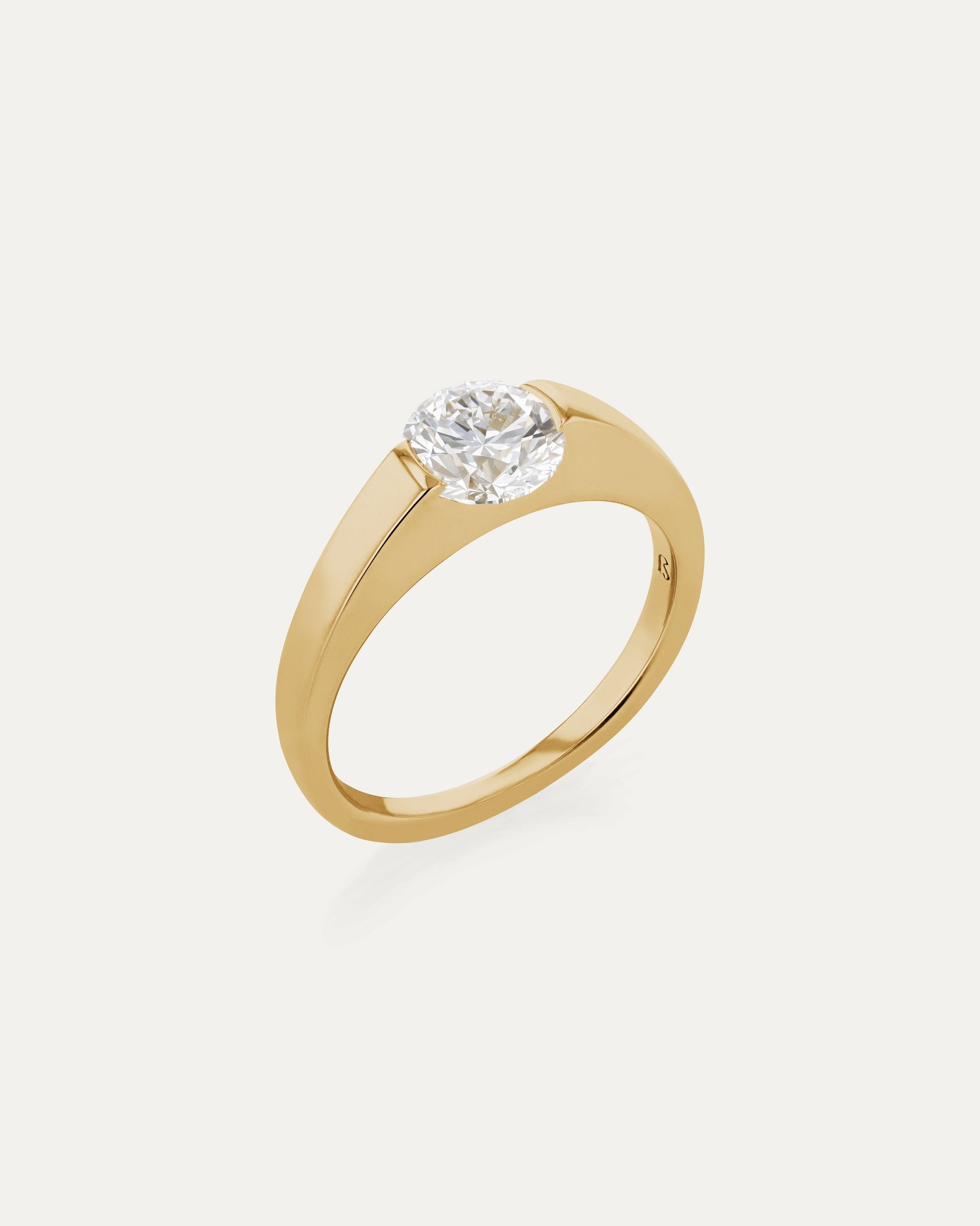 Marquise Shaped Three Stone Lab Grown Diamond Engagement Ring