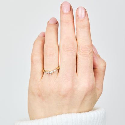 0.25 TCW Round Shaped Half Eternity Lab Grown Diamond Wedding Band