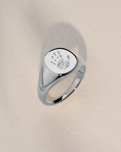 Fingerprint/ Paw Print / Foot Print Of Baby Wedding Band