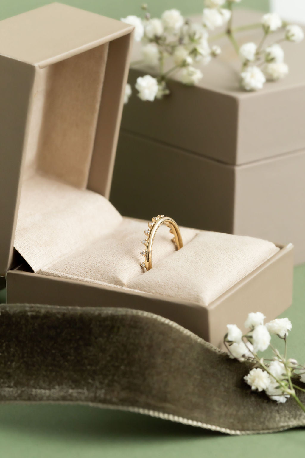 0.25 TCW Round Shaped Half Eternity Lab Grown Diamond Wedding Band