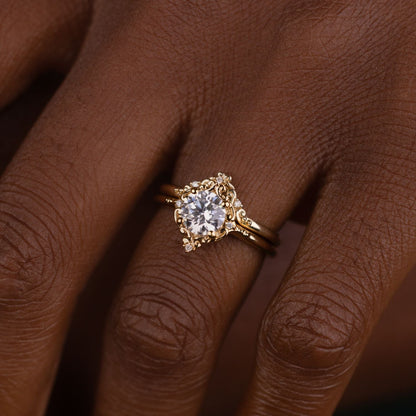 Marquise Shaped Three Stone Lab Grown Diamond Engagement Ring