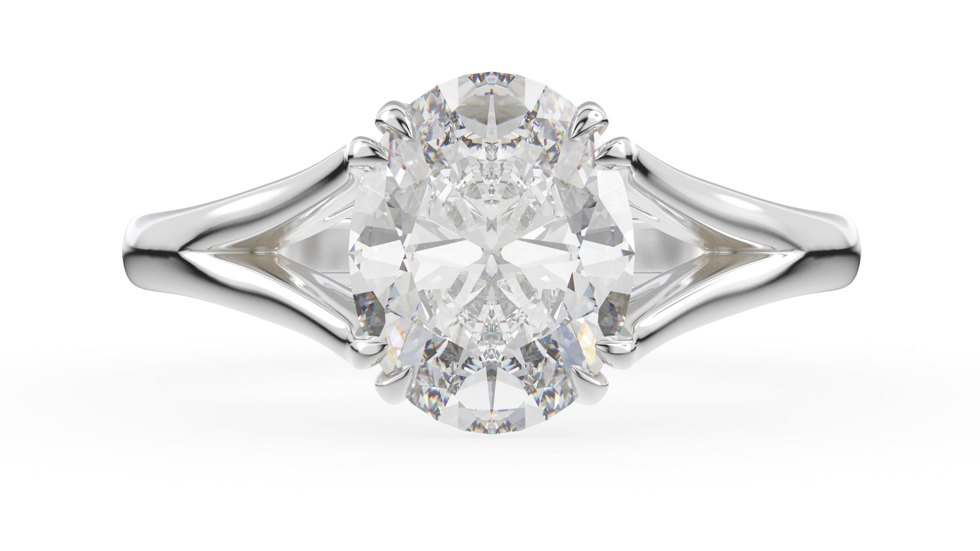 Marquise Shaped Three Stone Lab Grown Diamond Engagement Ring