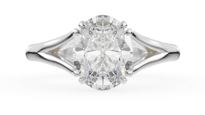 Marquise Shaped Three Stone Lab Grown Diamond Engagement Ring