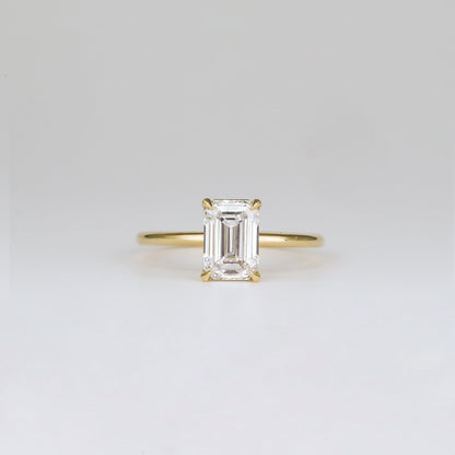 1.57 CT Emerald Cut Solitaire Lab Grown Diamond Engagement Ring