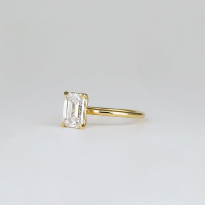 1.57 CT Emerald Cut Solitaire Lab Grown Diamond Engagement Ring