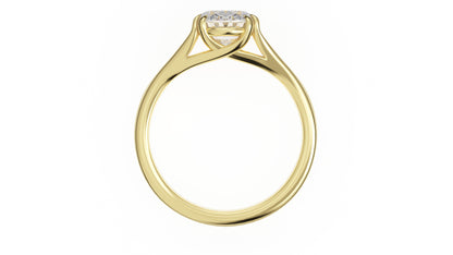 Marquise Shaped Three Stone Lab Grown Diamond Engagement Ring