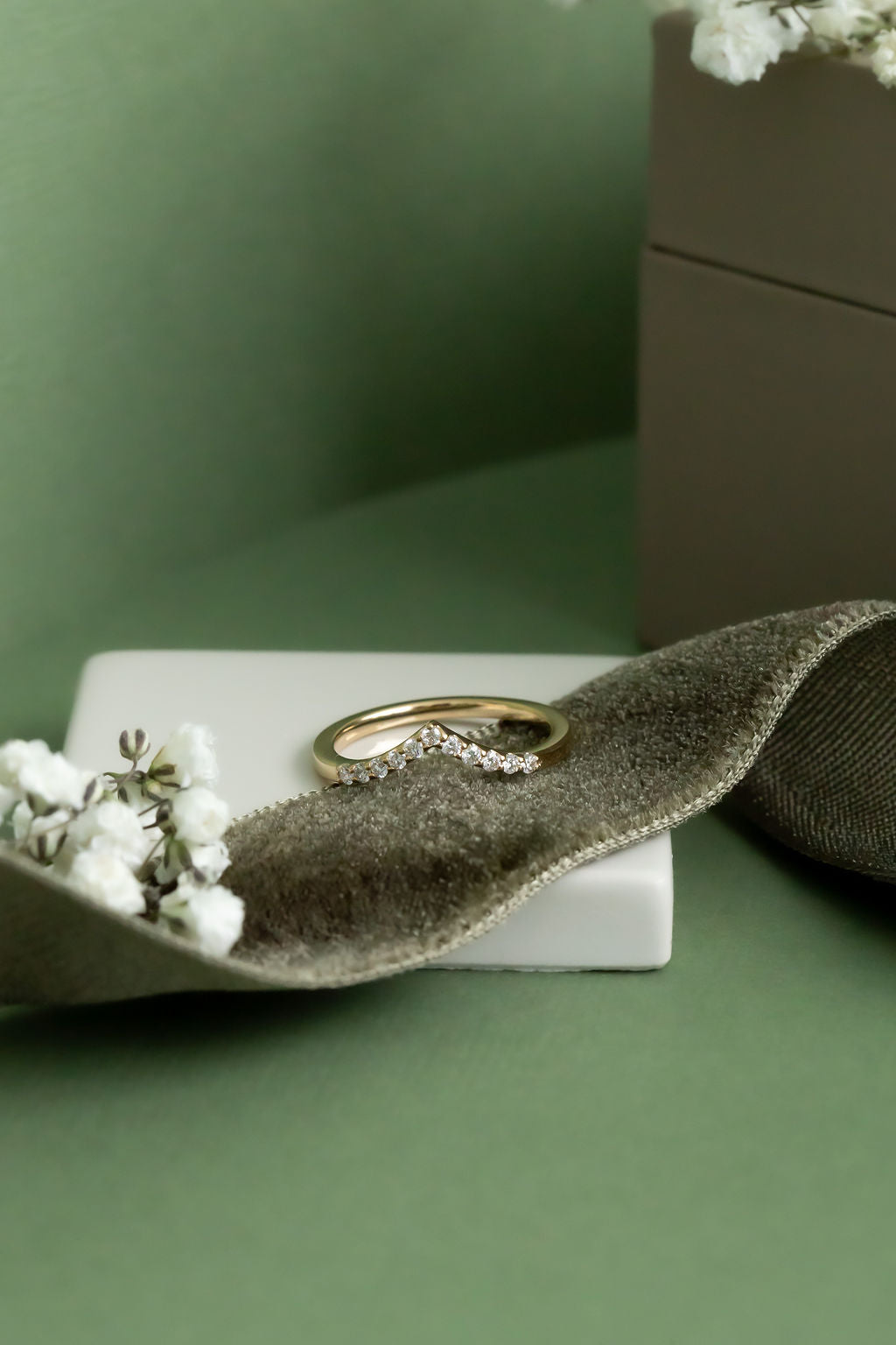 0.25 TCW Round Shaped Half Eternity Lab Grown Diamond Wedding Band