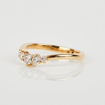 0.25 TCW Round Shaped Half Eternity Lab Grown Diamond Wedding Band