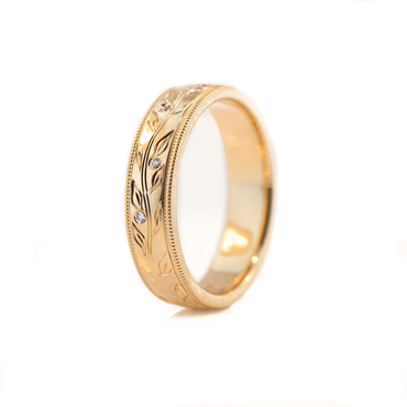 0.25 TCW Round Shaped Half Eternity Lab Grown Diamond Wedding Band