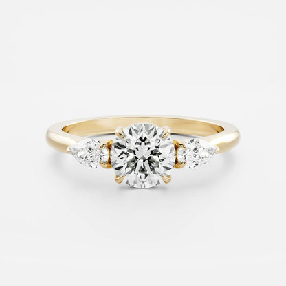 Marquise Cut Cluster Styled Lab Grown Diamond Engagement Ring